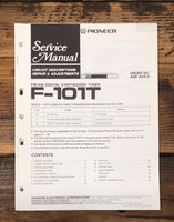 Pioneer F-101T Tuner  Service Manual *Original*