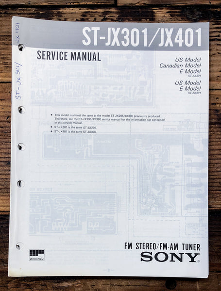 Sony ST-JX301 ST-JX401 Tuner  Service Manual *Original*