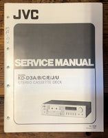 JVC KD-D3A Cassette  Service Manual *Original*