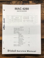 McIntosh MAC4280 MAC 4280 Receiver  Service Manual *Original*