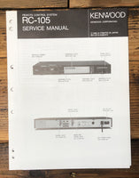 Kenwood RC-105 Remote Control  Service Manual *Original*