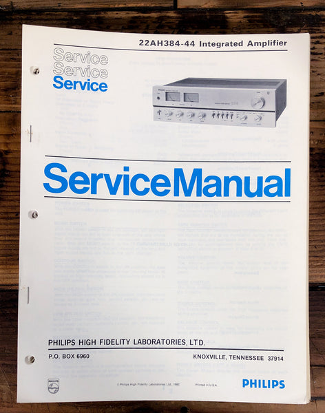 Philips 22AH384-44 AH 384 Amplifier  Service Manual *Original*