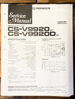 Pioneer CS-V9920 -V9920D Speaker  Service Manual *Original*