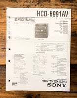 Sony HCD-H991AV Stereo  Service Manual *Original*