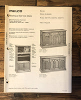 Philco H0917PC H0947PC H0967PN Console Stereo  Service Manual *Original*