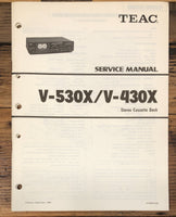TEAC V-530X V-430X Cassette Service Manual *Original*