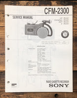 Sony CFM-2300 Radio Cassette  Service Manual *Original*