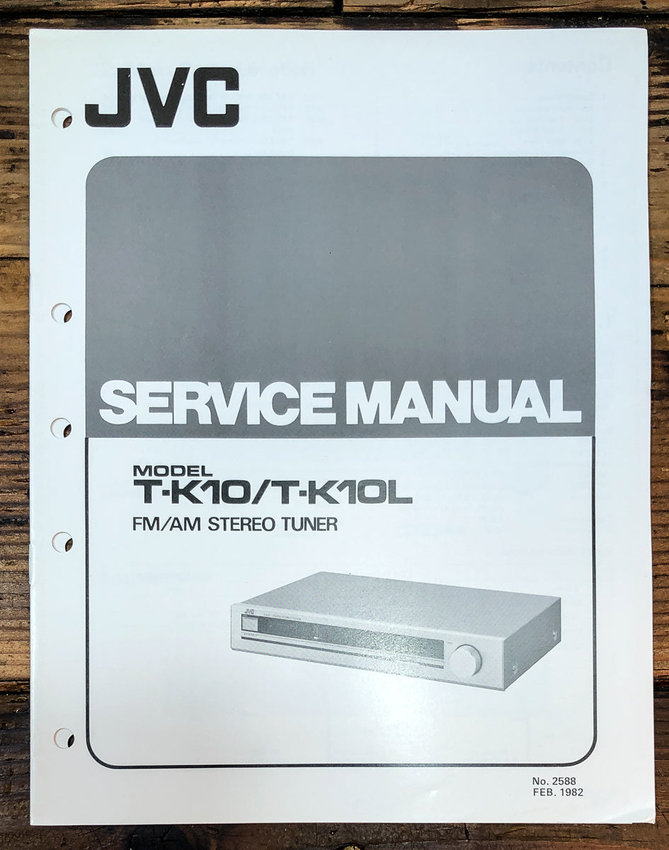 JVC T-K10 T-K10L Tuner Service Manual *Original*