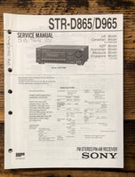 Sony STR-D865 STR-D965 Receiver  Service Manual *Original*