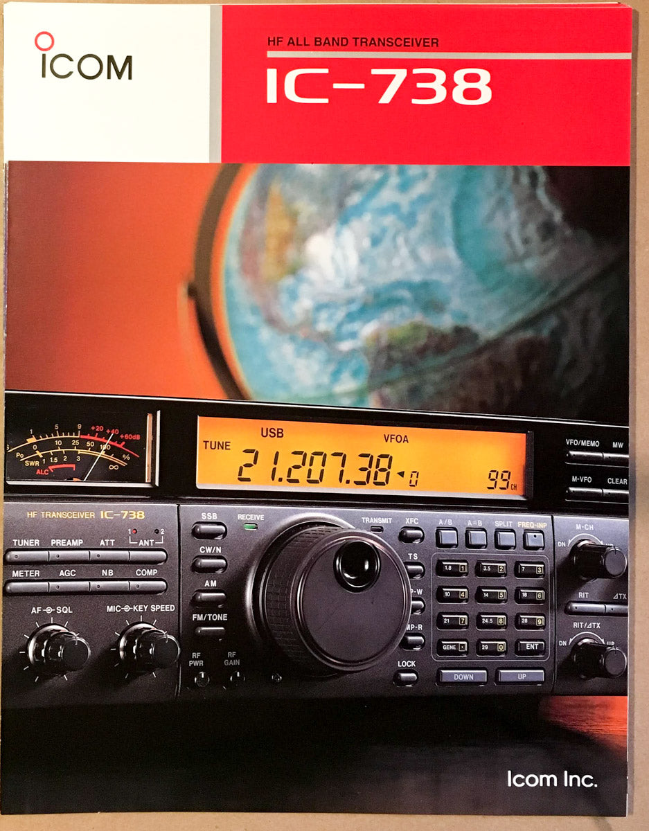 iCom IC-738 HF Transceiver 4 pg. Dealer Brochure *Original*