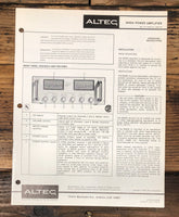 Altec Model 9440A Amplifier Owners / User Manual *Original*