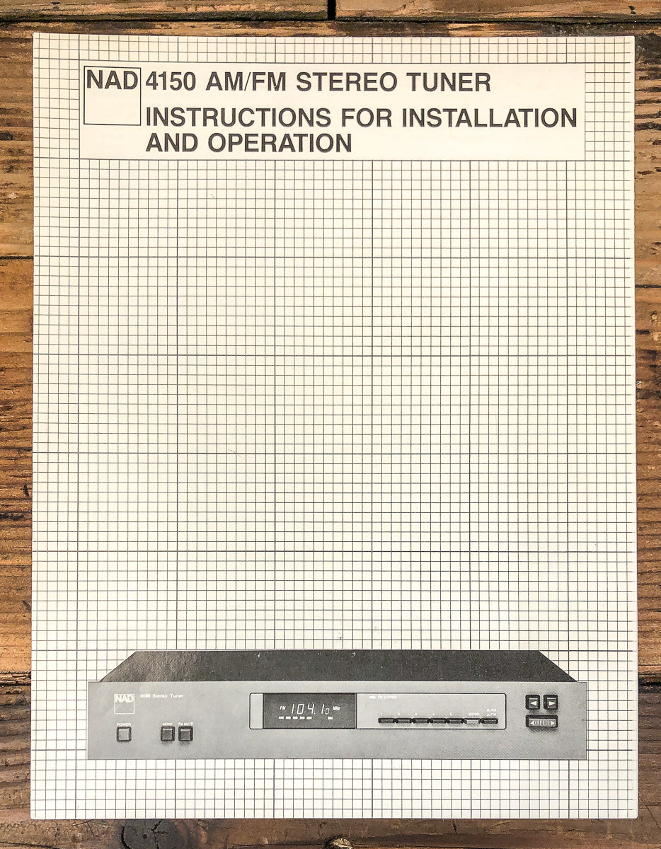 NAD Model 4150 Tuner Owners / User Manual *Original*