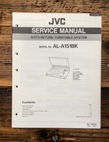 JVC AL-A151 BK Record Player / Turntable  Service Manual *Original*