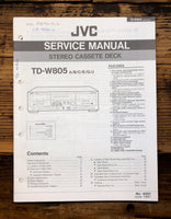 JVC TD-W805 Cassette  Service Manual *Original*