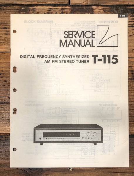 Luxman T-115 Tuner Service Manual *Original*