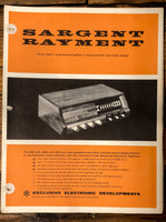 Sargent Rayment SR-570 -100 -200 -300  Receiver 4pg Brochure  *Original*