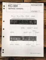 Kenwood KC-991 Preamp / Preamplifier  Service Manual *Original*