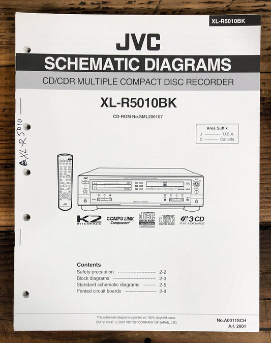 JVC XL-R5010 XL-R5010BK CD Recorder  Service Manual *Original*