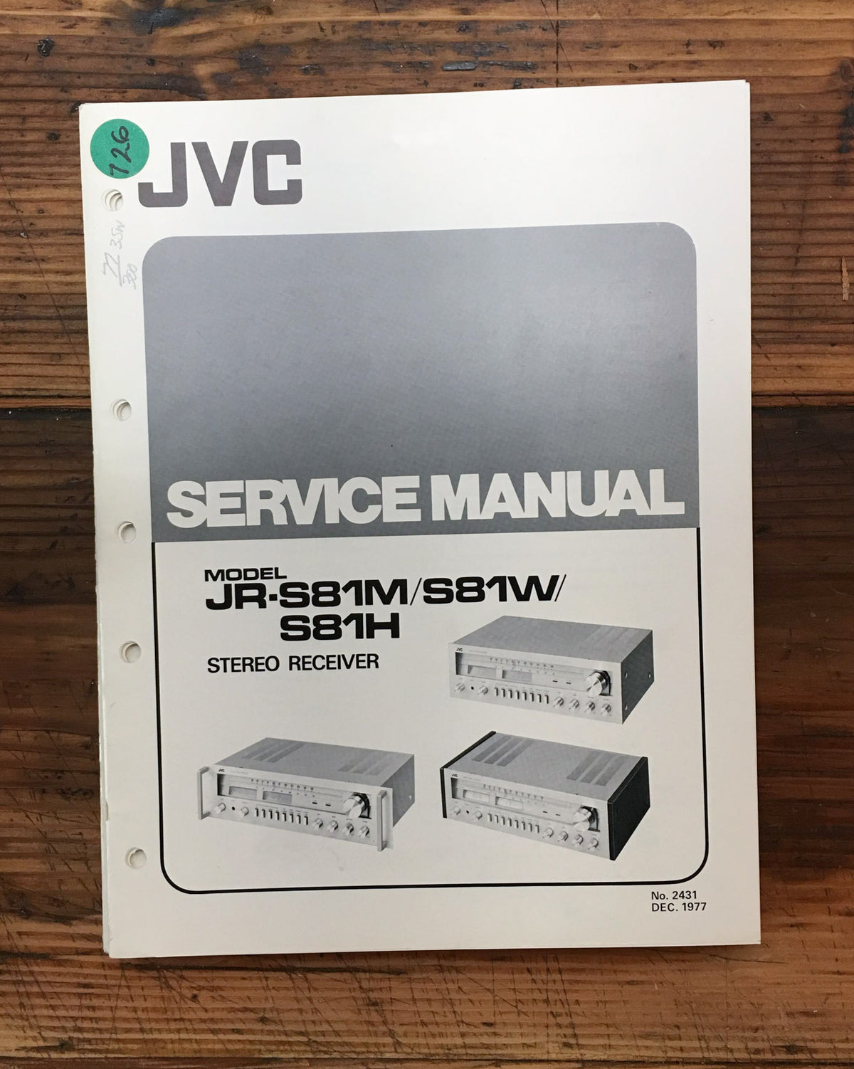 JVC JR-S81 M -S81M -S81W -S81H Receiver  Service Manual *Original*