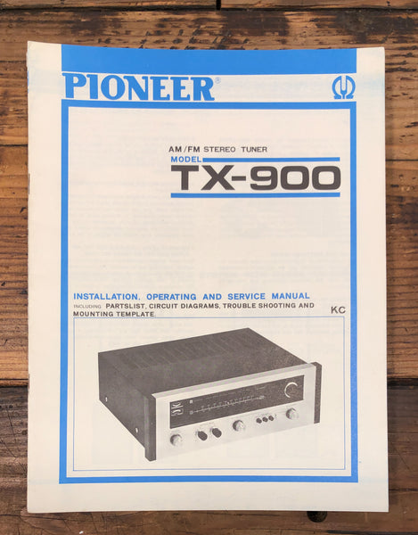 Pioneer TX-900 Tuner  Service Manual *Original*