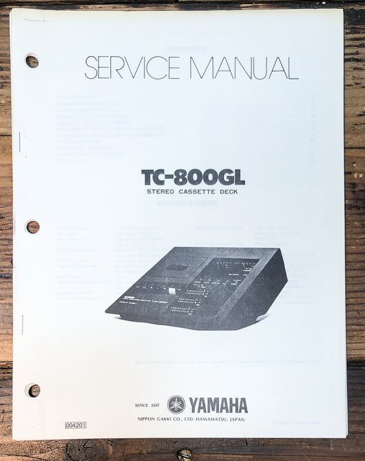 Yamaha TC-800GL Cassette Service Manual *Original*