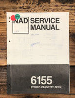 NAD Model 6155 Cassette  Service Manual *Original*