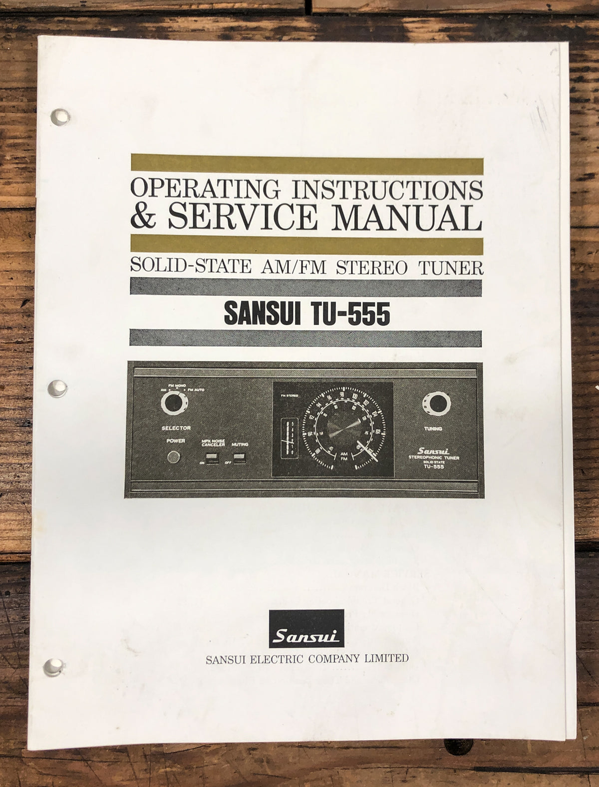 Sansui TU-555 Tuner Service Manual *Original*