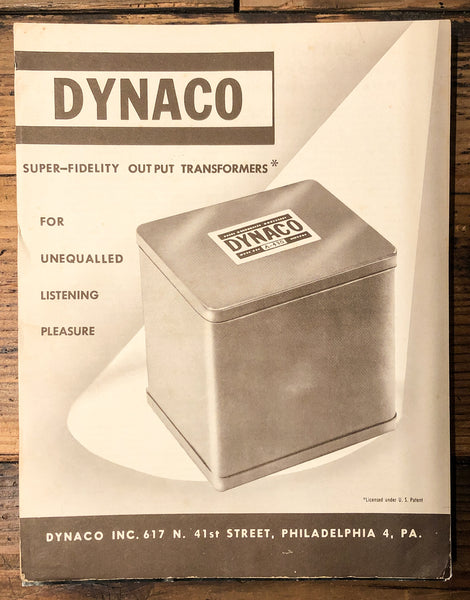 Dynaco Tube Output Transformers MARK III Williamson 5pg Dealer Brochure *Orig*