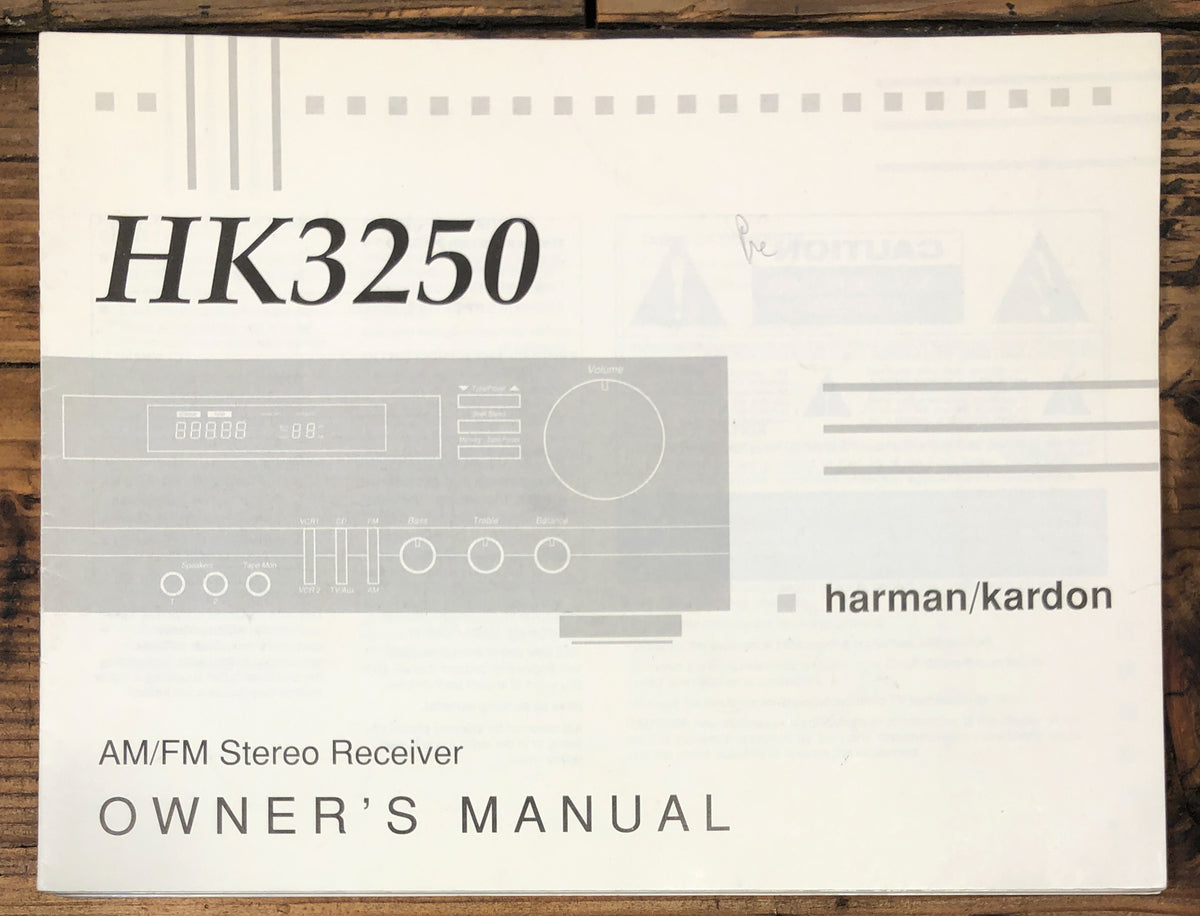 Harman Kardon HK3250 HK-3250 Receiver  Owner / User Manual *Original*