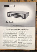 Harman Kardon Model T-120 The Rondo Tuner Owner &  Service Manual *Original*