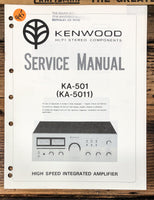 Kenwood KA-501 KA-5011 Amplifier  Service Manual *Original*