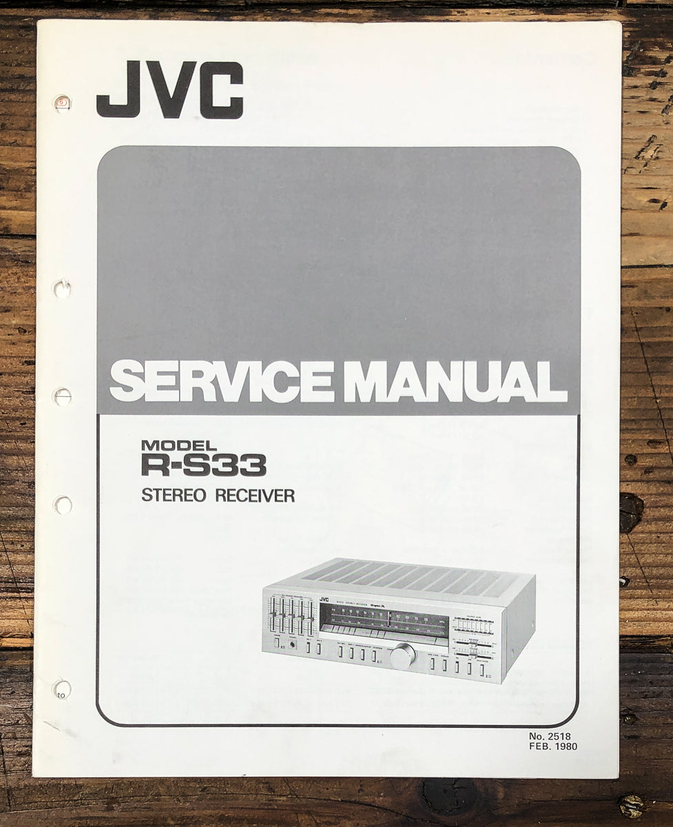 JVC R-S33 Receiver Service Manual *Original*