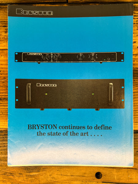 Bryston 12B .5B 2B LP 3B 6B 4B Preamp 7pg Dealer Brochure  *Original*