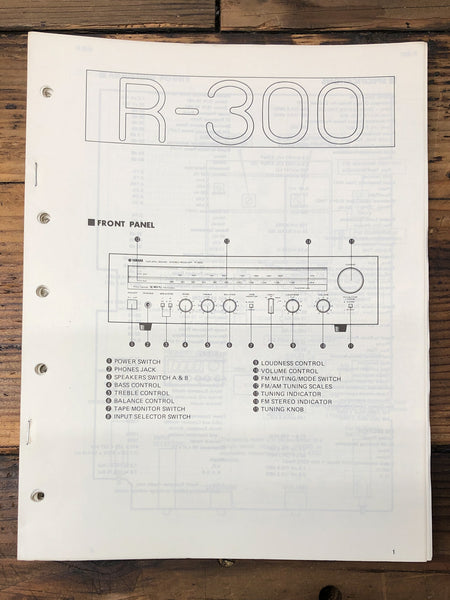 Yamaha R-300 Receiver  Service Manual *Original*