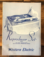 Western Electric  1300A 300A  9A 5A Turntable Reproducer 7pg Brochure *Orig*