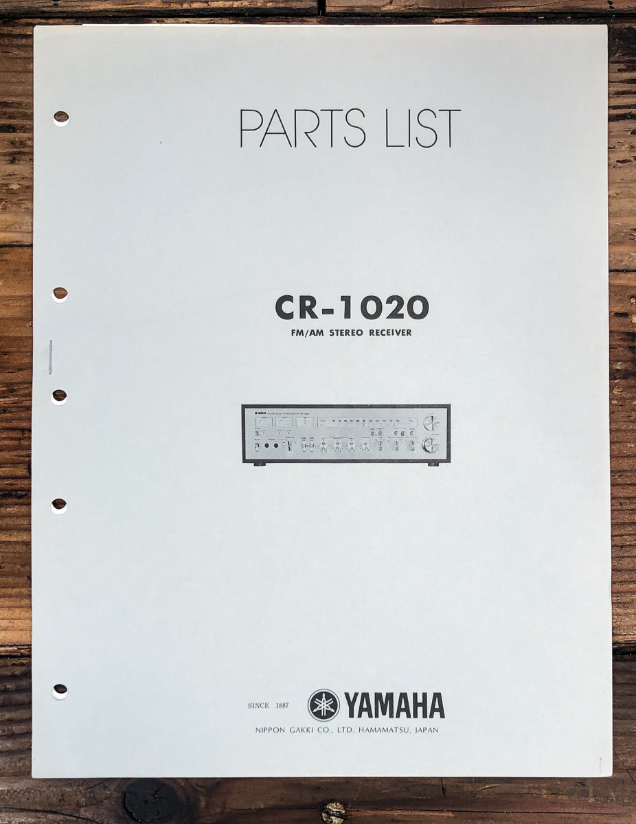 Yamaha CR-1020 Receiver Parts List Manual *Original*