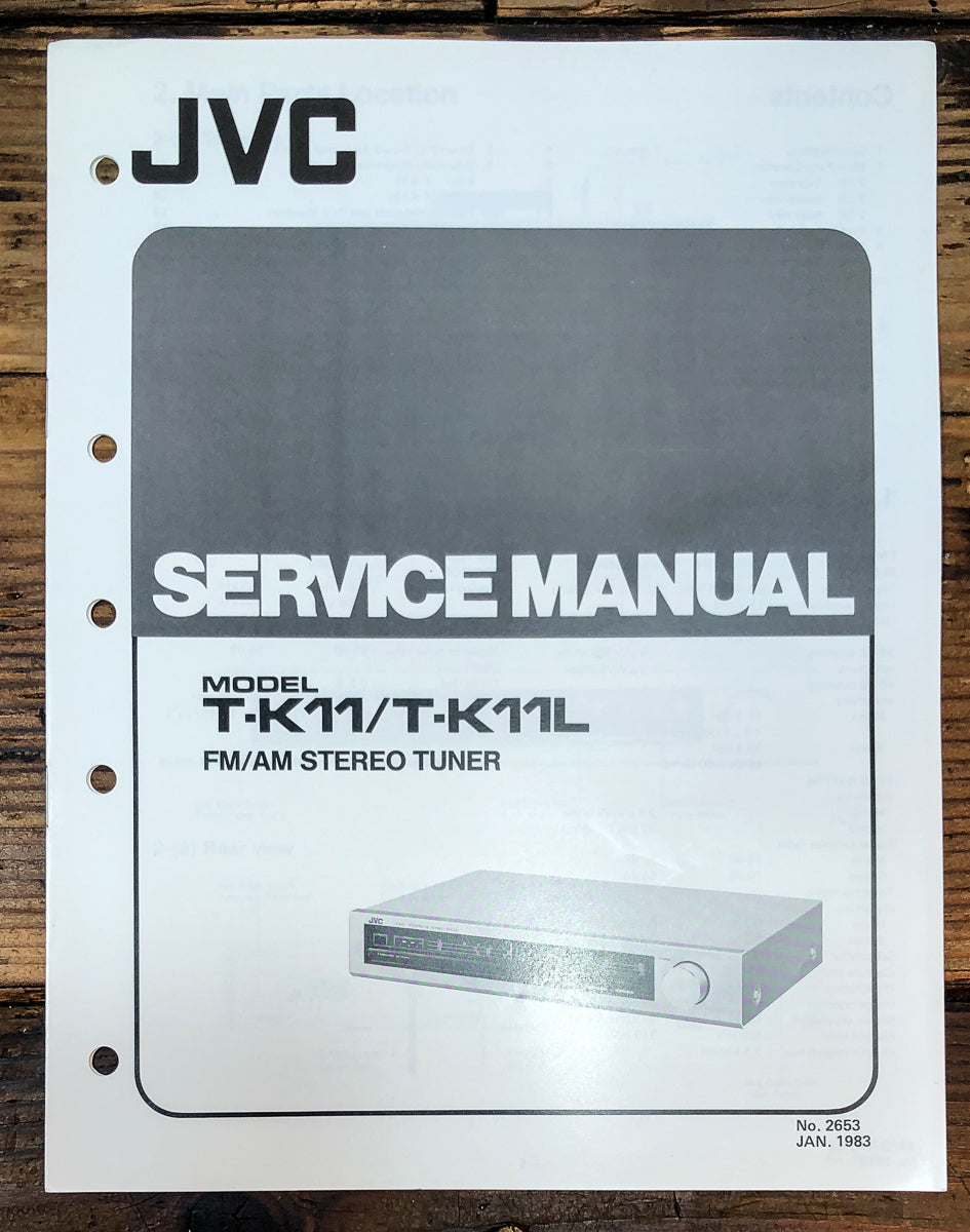 JVC T-K11 T-K11L Tuner Service Manual *Original*