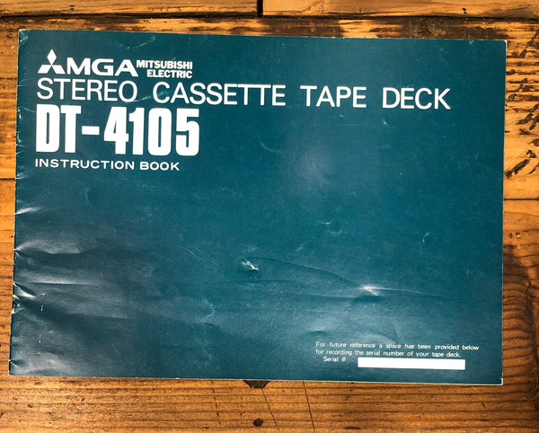 Mitsubishi DT-4105 Cassette Owners / User Manual *Original*
