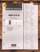 Sansui AU-D5 AU-D7 Amplifier  Service Manual *Original*