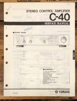 Yamaha C-40 Preamp / Preamplifier  Service Manual *Original*