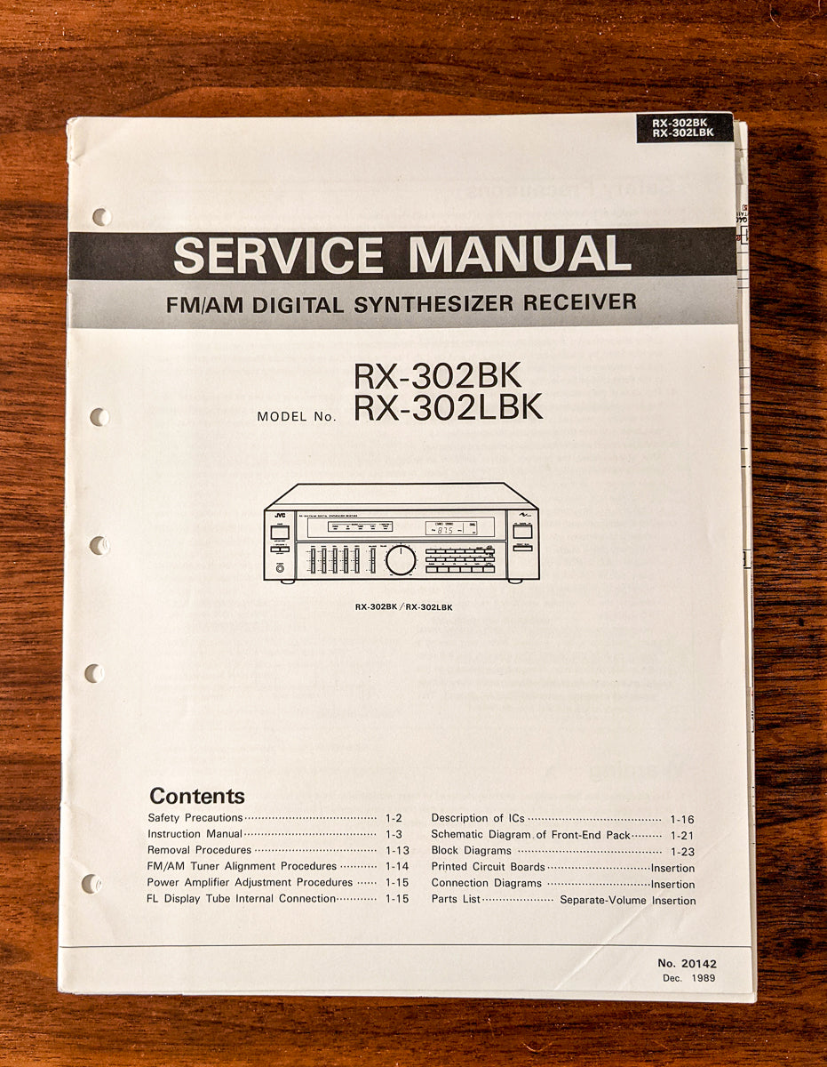 JVC RX-302 BK LBK Receiver Service Manual *Original*