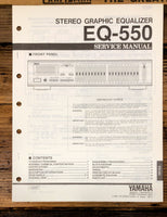 Yamaha EQ-550 Equalizer  Service Manual *Original*