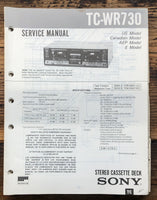 Sony TC-WR730 Cassette  Service Manual *Original*