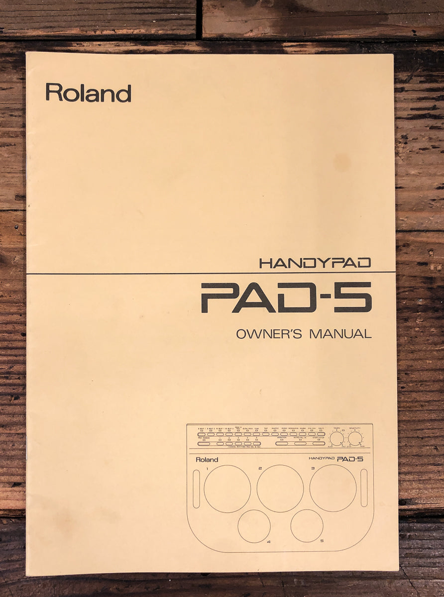 Roland PAD-5 HandyPad Owners / User Manual *Original*