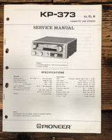 Pioneer KP-373 Car Cassette Service Manual *Original*