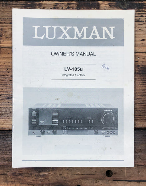 Luxman LV-105u Receiver  Owner / User Manual *Original*