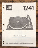 Dual Model 1241 Record Player / Turntable  Service Manual *Original*