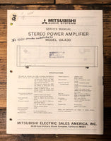 Mitsubishi DA-A30 Amplifier  Service Manual *Original*