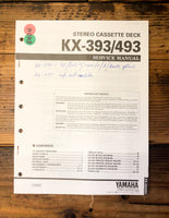 Yamaha KX-393 KX-493 Cassette  Service Manual *Original*