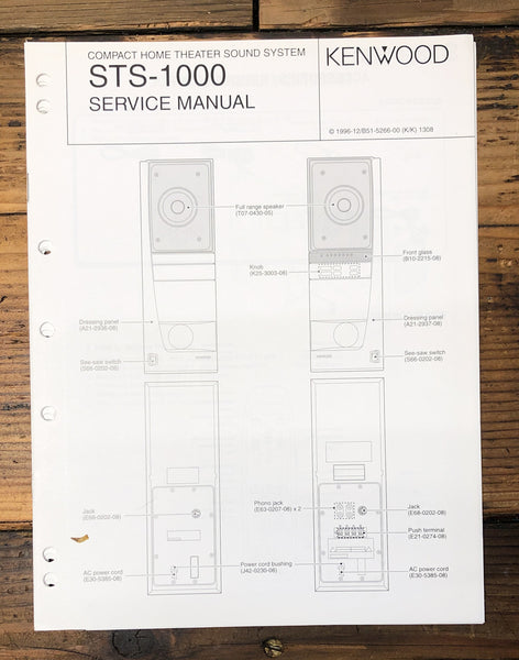 Kenwood STS-1000 Speaker  Service Manual *Original*